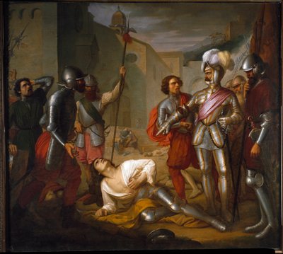 Śmierć Francesco Ferrucciego podczas oblężenia Florencji przez wojska cesarza Karola V autorstwa Daniele Antonio Bertoli