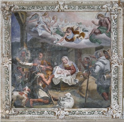 Adoracja pasterzy (fresk) autorstwa Daniele Crespi