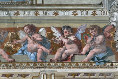 Anioły muzyków i putti autorstwa Daniele Crespi