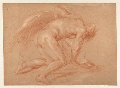 Klęczący Mężczyzna Nago autorstwa Daniël Mijtens (II) (attributed to)