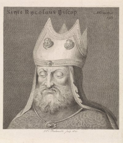 Portret biskupa Sinte Rycolaus Biscop (tytuł na obiekcie) autorstwa Daniël Veelwaard (I)