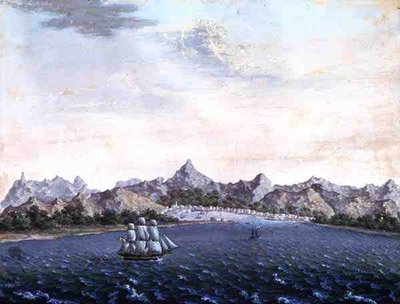 Isle de France, ok. 1810 (gwasz na papierze) autorstwa Danish School