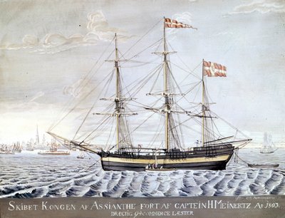 Slership „” Konigin of Asian”” 1803.Muzeum Morskie Elsinore, Dania autorstwa Danish School