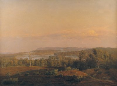 Widok na Himmelbjerget, Jutlandia. Wieczór autorstwa Dankvart Dreyer