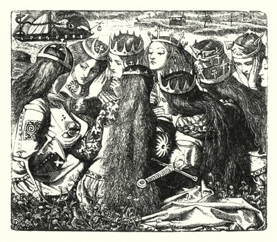 Pałac Sztuki (rycina) autorstwa Dante Gabriel (after) Rossetti