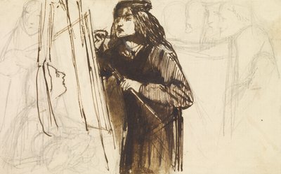Malarz przy pracy, 1850-1852 autorstwa Dante Gabriel Charles Rossetti