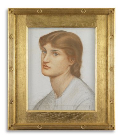 Alexa Wilding (kolorowe kredy na papierze) autorstwa Dante Gabriel Charles Rossetti
