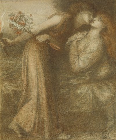 Sen Dantesa w dniu śmierci Beatrice Io sono in pace, 1875 autorstwa Dante Gabriel Charles Rossetti