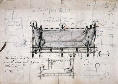 Projekt na sofę autorstwa Dante Gabriel Charles Rossetti