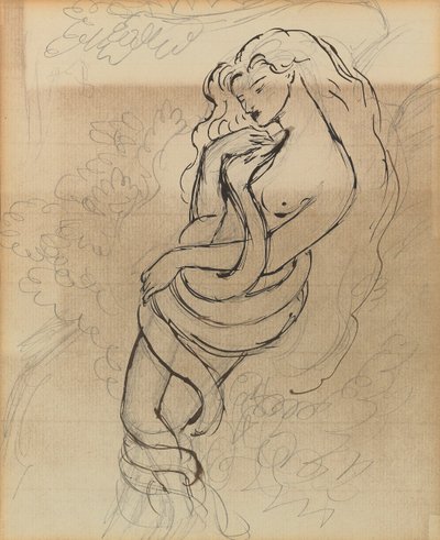 Lady Lilith, ok. 1869 (ołówek, długopis i brązowy tusz na papierze) autorstwa Dante Gabriel Charles Rossetti