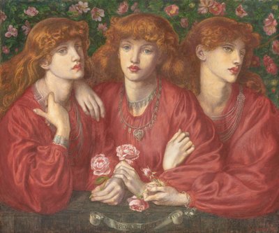 Rosa Triplex: Potrójny portret May Morris, 1874 autorstwa Dante Gabriel Charles Rossetti