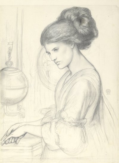 Studium do „Umycia rąk”, 1865 autorstwa Dante Gabriel Charles Rossetti