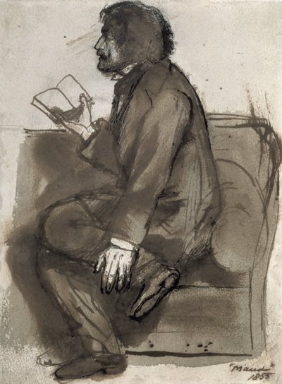 Czytanie Tennysona „Maud”, 1855 autorstwa Dante Gabriel Charles Rossetti