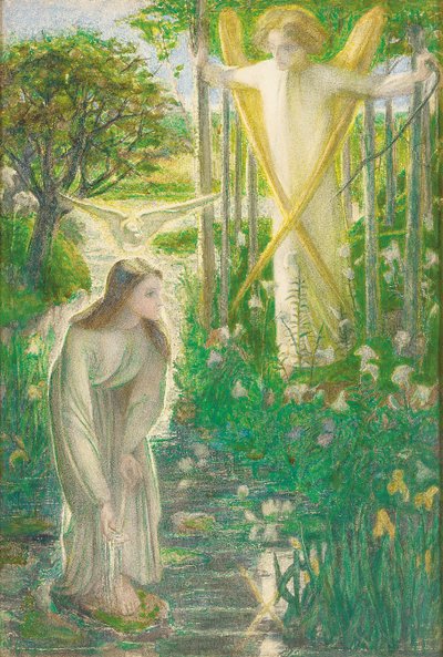 Zwiastowanie, 1855 autorstwa Dante Gabriel Charles Rossetti