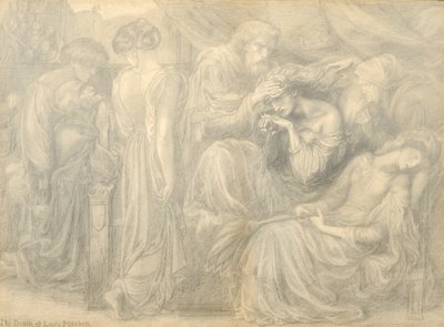 Śmierć Lady Makbet, ok. 1875 r. autorstwa Dante Gabriel Charles Rossetti