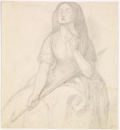 Powrót Tibullusa do Delii - studium postaci Delii autorstwa Dante Gabriel Charles Rossetti