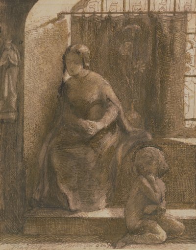 The Sun May Shine A We Be Cold, 1848 (długopis i brązowy tusz na papierze) autorstwa Dante Gabriel Charles Rossetti