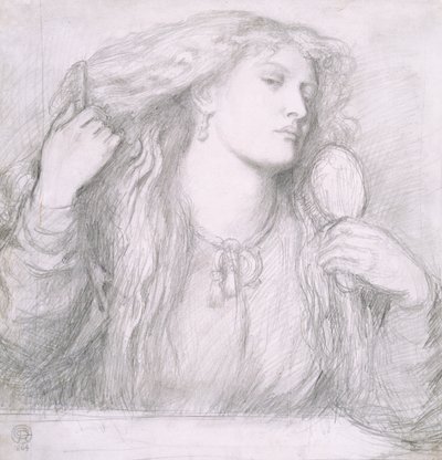 Kobieta czesząca, Fanny Cornforth autorstwa Dante Gabriel Charles Rossetti