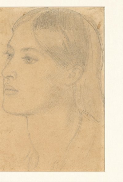 głowa kobiety autorstwa Dante Gabriel Rossetti (attributed to)