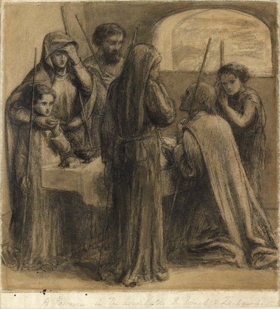 Pascha w domu Józefa i Zachariasza, ok. 1850 r. autorstwa Dante Gabriel Rossetti