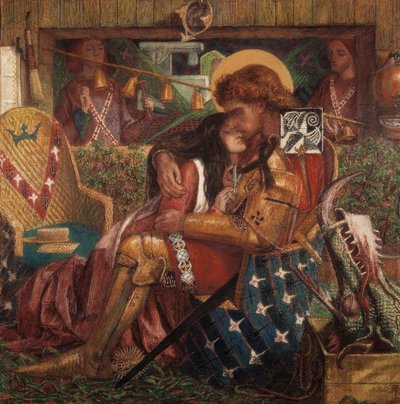 Wesele św. Jerzego z księżniczką Sabrą autorstwa Dante Gabriel Charles Rossetti