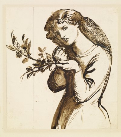 Kobieta - Studium dziewczyny jedzącej czereśnie autorstwa Dante Gabriel Rossetti