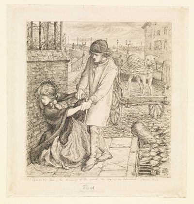 Found - Studium kompozycji autorstwa Dante Gabriel Rossetti