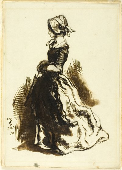 Pełnometrażowy portret kobiety autorstwa Dante Gabriel Rossetti