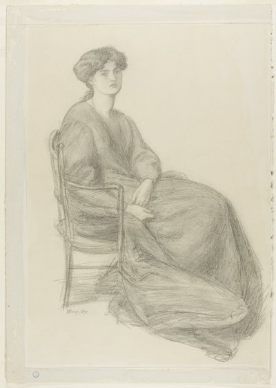 Pani William Morris na krześle autorstwa Dante Gabriel Rossetti