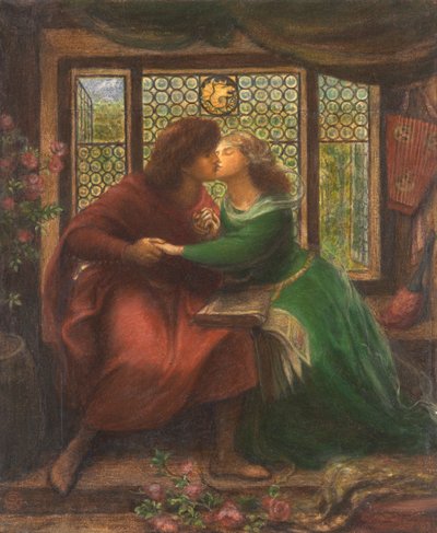 Paolo i Francesca da Rimini autorstwa Dante Gabriel Rossetti