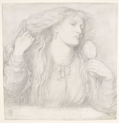 Kobieta czesząca włosy, Fanny Cornforth autorstwa Dante Gabriel Rossetti
