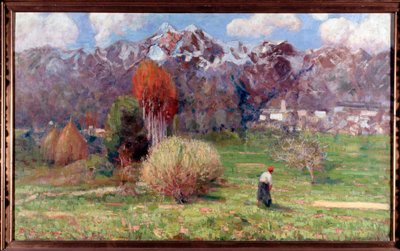 Krajobraz gór (pejzaż) Malarstwo Dario Bardinero (1868-1908) Genes Galleria d