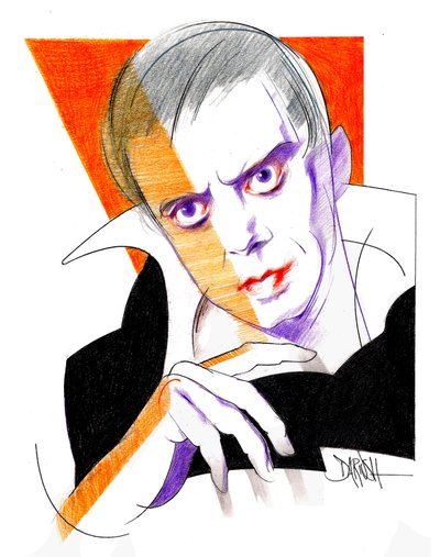 Carmelo Bene (cyfrowy rysunek ołówkiem) autorstwa Dariush Radpour