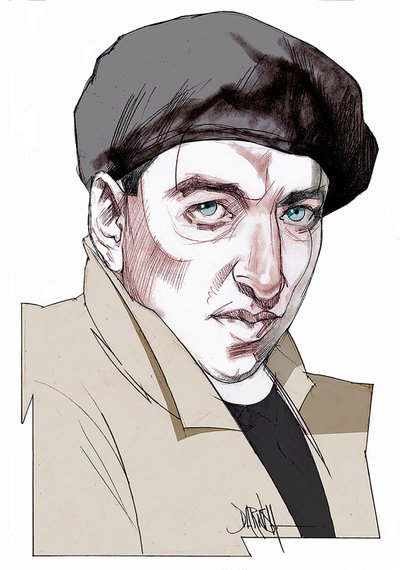 Giacomo Antonini, 2022 (cyfrowy rysunek ołówkiem) autorstwa Dariush Radpour