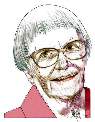 Harper Lee, 2022 (cyfrowy rysunek ołówkiem) autorstwa Dariush Radpour