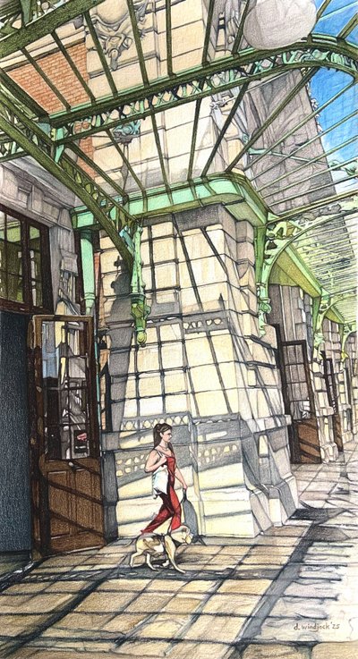 Riwiera Francuska 1, 2025 (ołówek na papierze) autorstwa Darrell Windjack