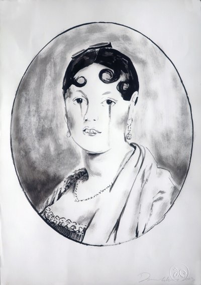 Ingre Girl 3, 2003 (tusz na papierze) autorstwa Darren Coffield