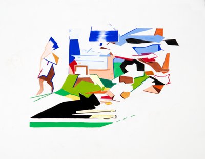 Kennedys (Krajobraz), 2019 (gwasz na papierze) autorstwa Darren Coffield