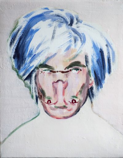 Shockheaded Warhol, 2013 (akryl na płótnie) autorstwa Darren Coffield