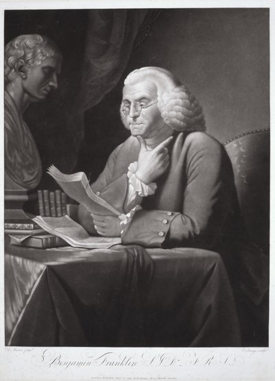 Benjamin Franklin autorstwa David (after) Martin