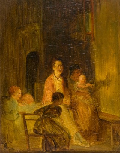 Królik na ścianie, ok.1815 (olej na płótnie) autorstwa David (attr.) Wilkie