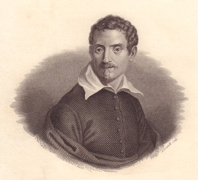 Portret włoskiego malarza Domenico Zampieriego zwanego Domenichino (1581-1641), miedzioryt A Locatelli autorstwa John Ward Dunsmore