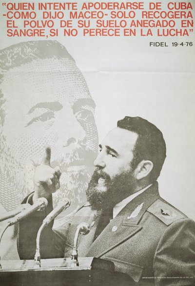 Plakat przedstawiający Fidela Castro autorstwa John Ward Dunsmore