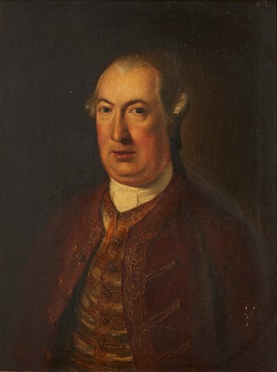 Połowa długości Portret dżentelmena w haftowanej marynarce i kamizelce (olej na płótnie) autorstwa David (follower of) Martin