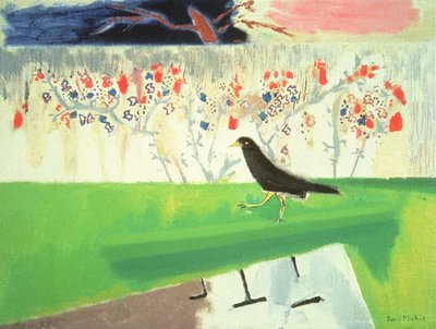 Mynah i róże (olej na płótnie) autorstwa David Alan Redpath Michie