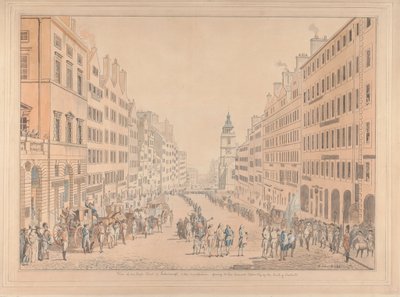 Widok na High Street w Edynburgu i komisarza autorstwa David Allan