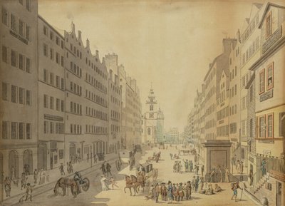 Widok na High Street w Edynburgu od wschodu, 1793 autorstwa David Allan