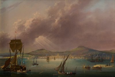 Dundee znad rzeki, ok.1835 (olej na płótnie) autorstwa David Angelo Andrews