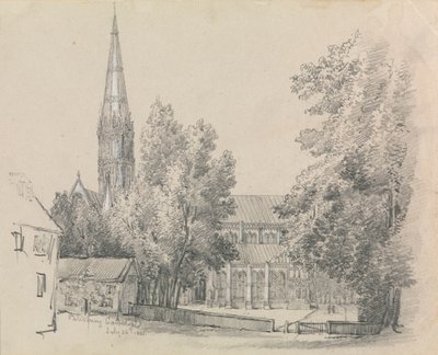 Widok katedry w Salisbury autorstwa David Charles Read
