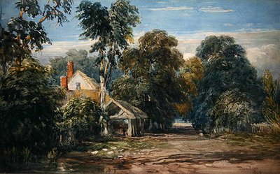 Chata i Byre na skraju lasu autorstwa David Cox